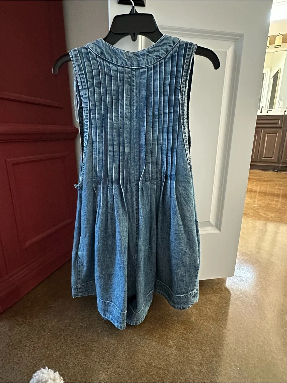 Free People NWOT Webster denim sleeveless romper - Picture 4 of 5